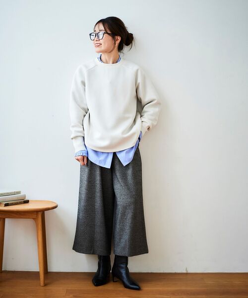 《WEB限定アイテム》バックジップボンディングトップス(Tシャツ/カットソー)|le.coeur blanc(ルクールブラン) 《WEB限定アイテム》バックジップボンディングトップス(Tシャツ/カットソー)|le.coeur blanc(ルクールブラン)