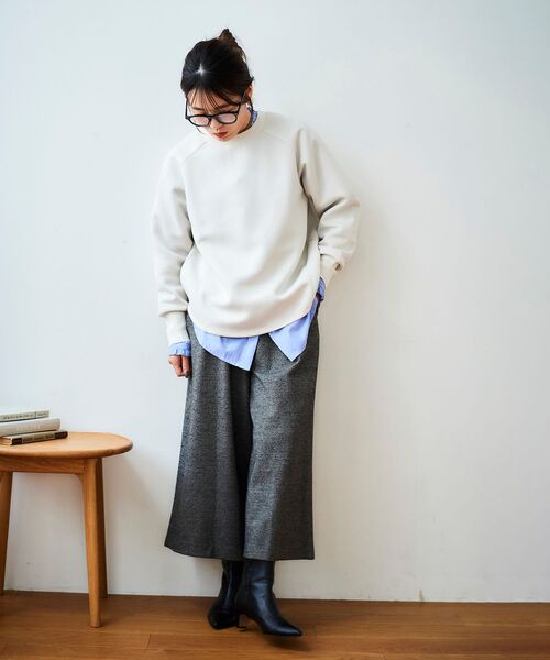 《WEB限定アイテム》バックジップボンディングトップス(Tシャツ/カットソー)|le.coeur blanc(ルクールブラン) 《WEB限定アイテム》バックジップボンディングトップス(Tシャツ/カットソー)|le.coeur blanc(ルクールブラン)