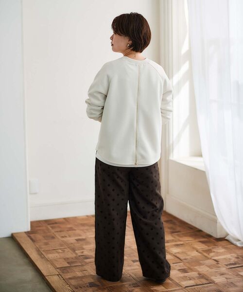 《WEB限定アイテム》バックジップボンディングトップス(Tシャツ/カットソー)|le.coeur blanc(ルクールブラン) 《WEB限定アイテム》バックジップボンディングトップス(Tシャツ/カットソー)|le.coeur blanc(ルクールブラン)