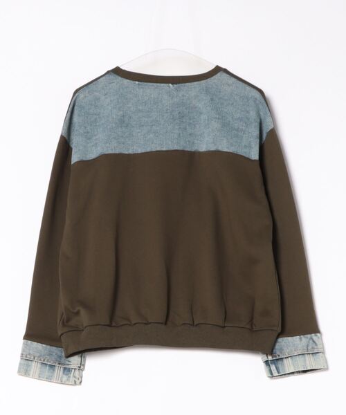 【ZOZO限定商品】デニムポケットドッキングトップス（スウェット）｜DOLLUPOOPS（ドールアップウップス）