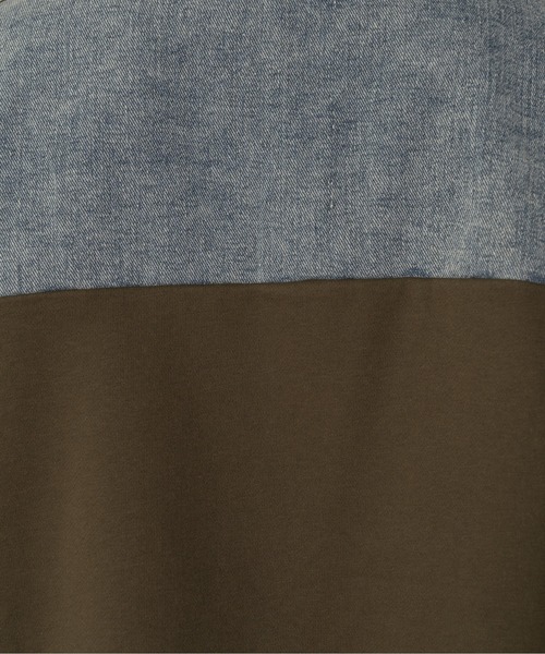 【ZOZO限定商品】デニムポケットドッキングトップス（スウェット）｜DOLLUPOOPS（ドールアップウップス）