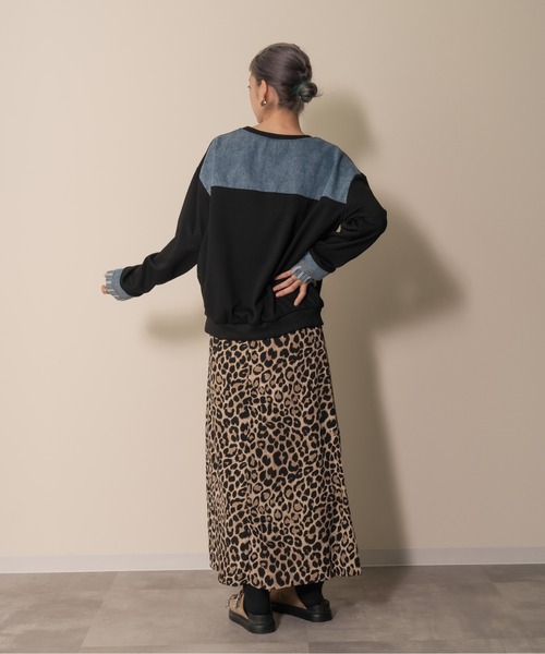 【ZOZO限定商品】デニムポケットドッキングトップス（スウェット）｜DOLLUPOOPS（ドールアップウップス）