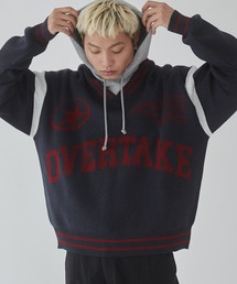 WEGO | WEGO/【24年秋冬新作】ラインリブゲームロゴプルオーバー(ニット/セーター)