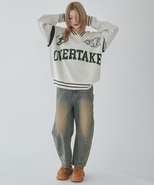 WEGO（ウィゴー）の「WEGO/ラインリブゲームロゴプルオーバー（ニット/セーター・メンズ・ネイビー/ホワイト・LARGE/MEDIUM）」の13枚目の写真