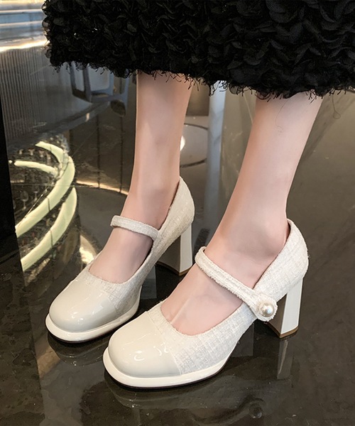 Lace Ladies(レースレディース)の「ツイード ドッキング ストラップ チャンキー パンプス(パンプス・レディース・アイボリー・22.5cm/23cm/23.5cm/24cm/24.5cm)」の17枚目の写真