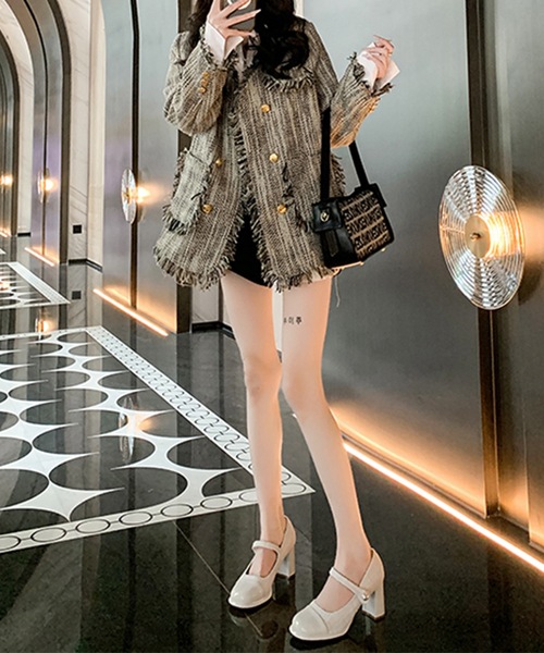 Lace Ladies(レースレディース)の「ツイード ドッキング ストラップ チャンキー パンプス(パンプス・レディース・アイボリー・22.5cm/23cm/23.5cm/24cm/24.5cm)」の15枚目の写真