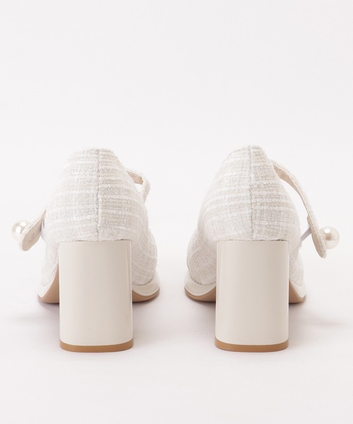 Lace Ladies(レースレディース)の「ツイード ドッキング ストラップ チャンキー パンプス(パンプス・レディース・アイボリー・22.5cm/23cm/23.5cm/24cm/24.5cm)」の7枚目の写真