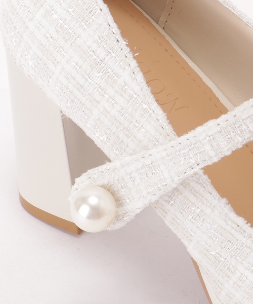 Lace Ladies(レースレディース)の「ツイード ドッキング ストラップ チャンキー パンプス(パンプス・レディース・アイボリー・22.5cm/23cm/23.5cm/24cm/24.5cm)」の10枚目の写真