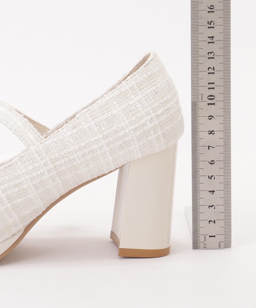 Lace Ladies(レースレディース)の「ツイード ドッキング ストラップ チャンキー パンプス(パンプス・レディース・アイボリー・22.5cm/23cm/23.5cm/24cm/24.5cm)」の12枚目の写真