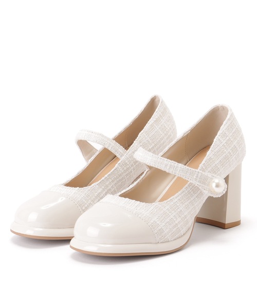 Lace Ladies(レースレディース)の「ツイード ドッキング ストラップ チャンキー パンプス(パンプス・レディース・アイボリー・22.5cm/23cm/23.5cm/24cm/24.5cm)」の19枚目の写真