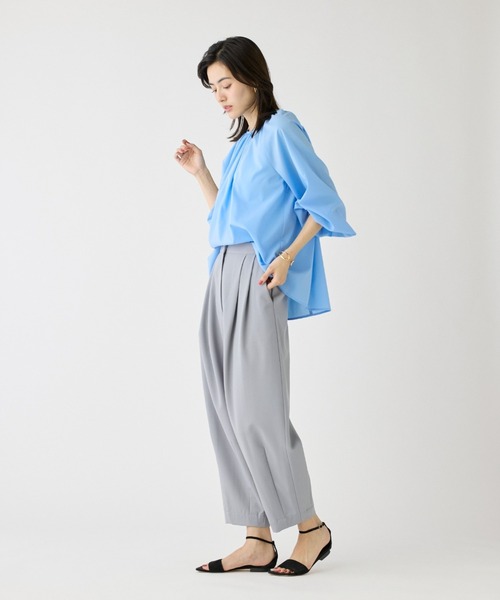 I.T.'S international（イッツインターナショナル）の「ラグランギャザーブラウス（シャツ/ブラウス・レディース・サックスブルー/オレンジ/グレー/オフホワイト・フリー）」の18枚目の写真