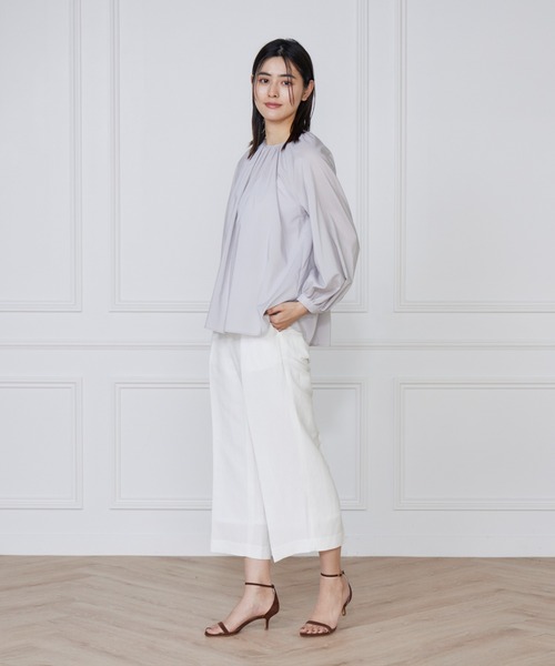 I.T.'S international（イッツインターナショナル）の「ラグランギャザーブラウス（シャツ/ブラウス・レディース・サックスブルー/オレンジ/グレー/オフホワイト・フリー）」の21枚目の写真