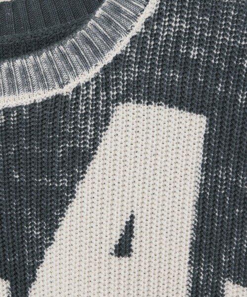 JEANASIS（ジーナシス）の「リバースダイロゴBIGプルオーバー/321915（ニット/セーター・レディース・チャコールグレー/レッド/ネイビー/グレー・FREE）」の10枚目の写真
