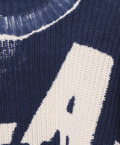 JEANASIS（ジーナシス）の「リバースダイロゴBIGプルオーバー/321915（ニット/セーター・レディース・チャコールグレー/レッド/ネイビー/グレー・FREE）」の14枚目の写真