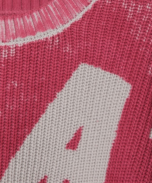 JEANASIS（ジーナシス）の「リバースダイロゴBIGプルオーバー/321915（ニット/セーター・レディース・チャコールグレー/レッド/ネイビー/グレー・FREE）」の15枚目の写真