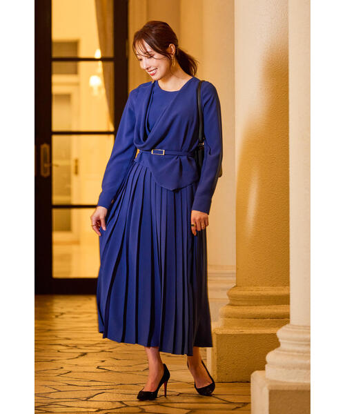 セール】[冨張愛コラボ] ドレーププリールワンピース（ワンピース