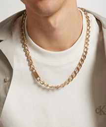 Calvin Klein（カルバン・クライン）の「【Calvin Klein】 カルバンクライン OUTLOOK チェーン シンプル ゴールド ネックレス（ネックレス）」