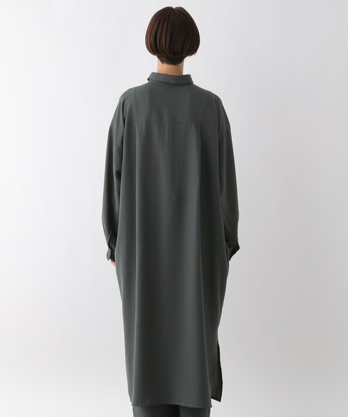 LEPSIM(レプシィム)の「マルチメリットカルゼ長袖ワンピース 242484(ワンピース・レディース・カーキ/アイボリー/チャコールグレー・FREE)」の21枚目の写真