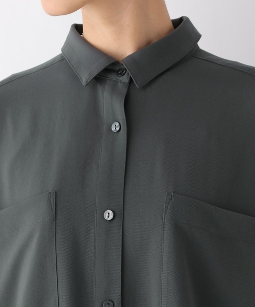 LEPSIM(レプシィム)の「マルチメリットカルゼ長袖ワンピース 242484(ワンピース・レディース・カーキ/アイボリー/チャコールグレー・FREE)」の22枚目の写真