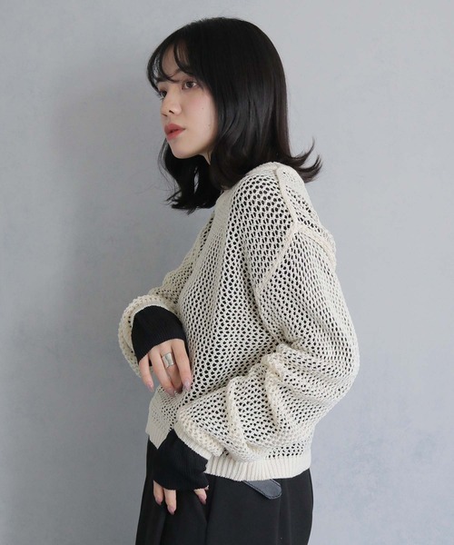 ella_selectshop　ニットトップス ニット セーター モールニットトップス レディース : ZOZOTOWN