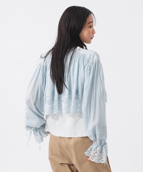 BEAMS BOY（ビームスボーイ）の「ヴィンテージ レース ブラウス（シャツ/ブラウス・レディース・オフホワイト/サックスブルー/ブラック・ONE SIZE）」の16枚目の写真