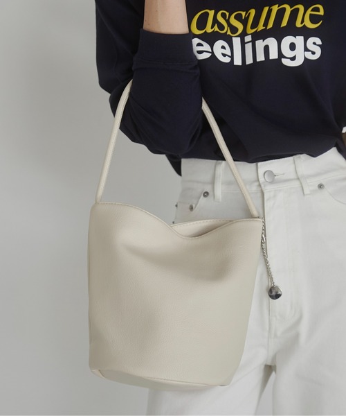 ANGIE（アンジー）の「ワンハンドル バケツ バッグ（ハンドバッグ・レディース・ブラウン/アイボリー/ブラック・FREE）」の18枚目の写真