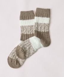 CALIFORNIA OUTFITTERS（カリフォルニア アウトフィッターズ）の「3-12C16 白太ライン あったか リブクルーソックス ベーシックカラー（ソックス/靴下）」