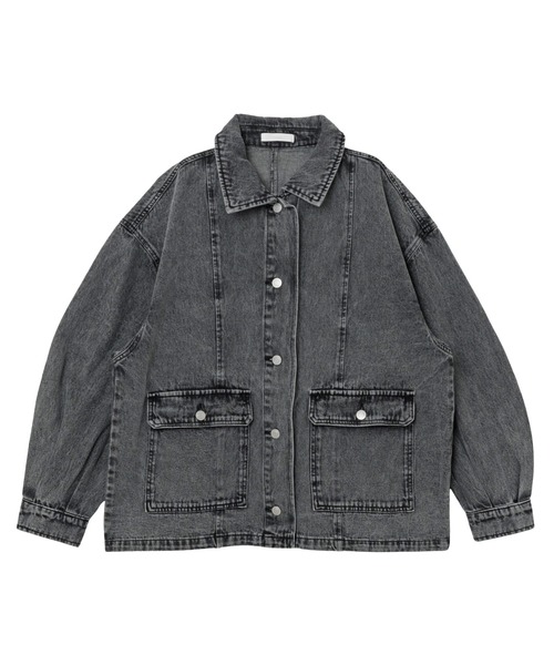 セール】オーバーサイズミドル丈デニムジャケット（デニム