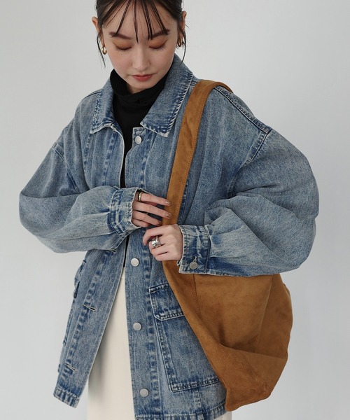 セール】オーバーサイズミドル丈デニムジャケット（デニムジャケット