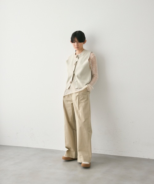 Lutim by u（ルチバイユー）の「Gold Big Button Vest / ゴールドビックボタンベスト（ベスト・レディース・ベージュ/ブラック・FREE）」の10枚目の写真