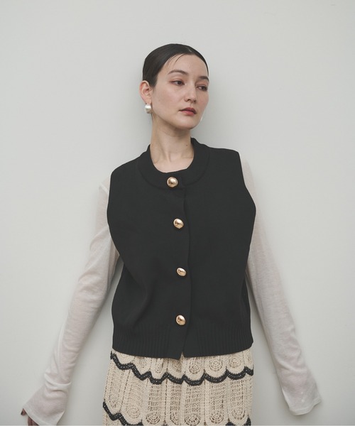 Gold Big Button Vest / ゴールドビックボタンベスト（ベスト