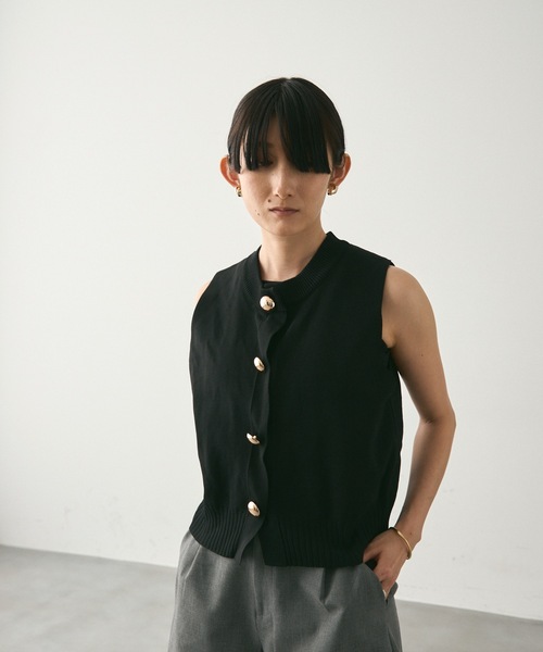 【shalomclub】 DOT VEST (24FW)新品未使用 Gold Big Button Vest / ゴールドビックボタンベスト（ベスト