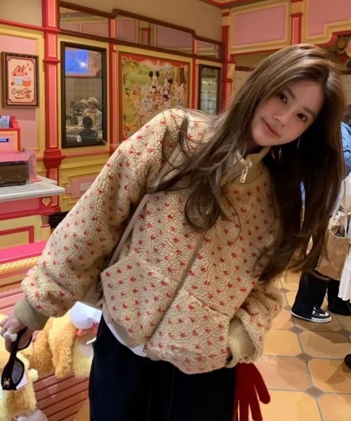 【セール】裏キルディング付きボアブルゾン/ショート丈コート（ブルゾン）｜DIAVEL（ディアベル）