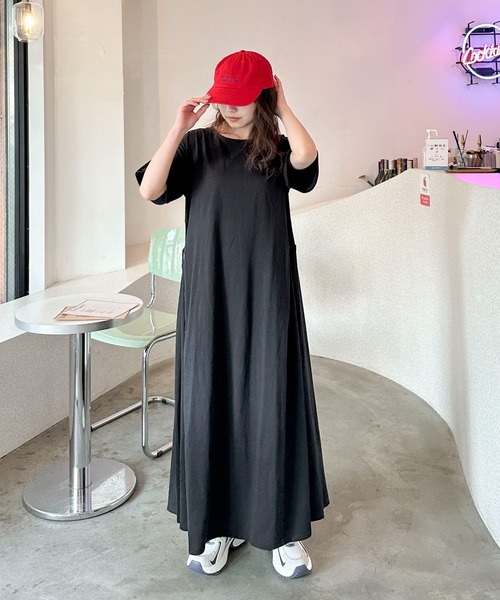 PILIT(ピリット)の「【サイズ展開あり】サイドリボンフレアワンピース(ワンピース・レディース・ブラック/ブルー/ブラウン・SMALL/MEDIUM)」の4枚目の写真