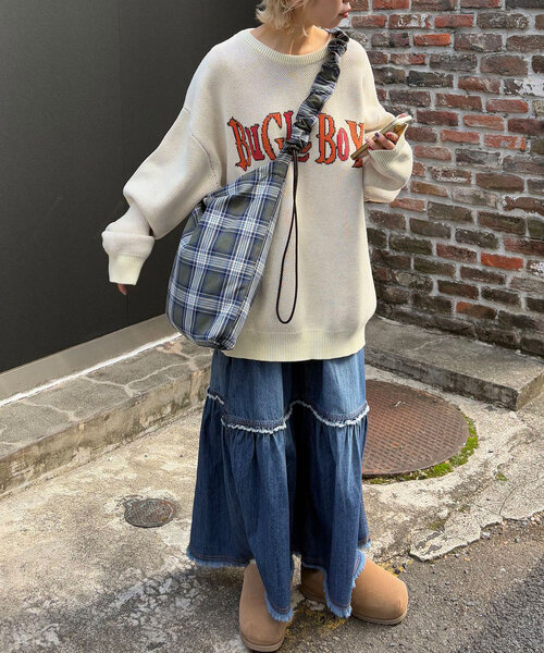 CIAOPANIC（チャオパニック）の「ギャザーショルダーバック（トートバッグ・レディース・キャメル/グリーン/シルバー・FREE）」の9枚目の写真