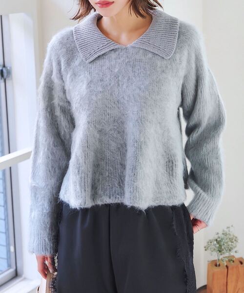ペプラムシャギーポロニット（ニット/セーター）｜KOBE LETTUCE