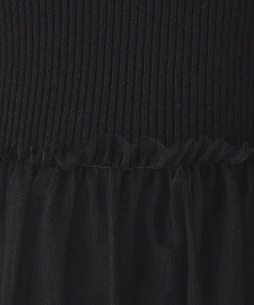 ITS'DEMO（イッツデモ）の「【手洗い可】チュールペプラムニット（ニット/セーター・レディース・ライトベージュ/ブラック/オフホワイト・00）」の11枚目の写真