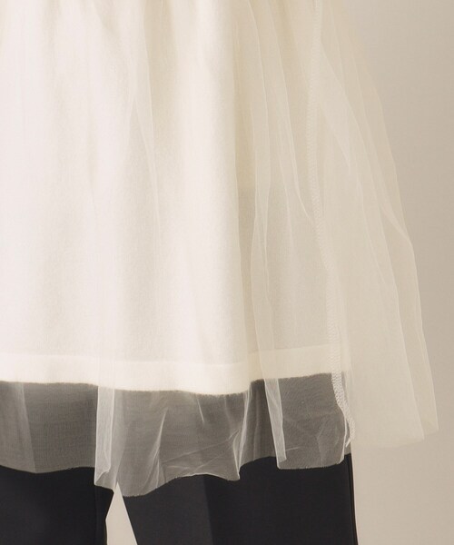 ITS'DEMO（イッツデモ）の「【手洗い可】チュールペプラムニット（ニット/セーター・レディース・ライトベージュ/ブラック/オフホワイト・00）」の21枚目の写真