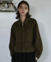 CREDONA | WOOL SHORT ZIP JACKET COAT/ウールショートジップジャケットコート(その他アウター)