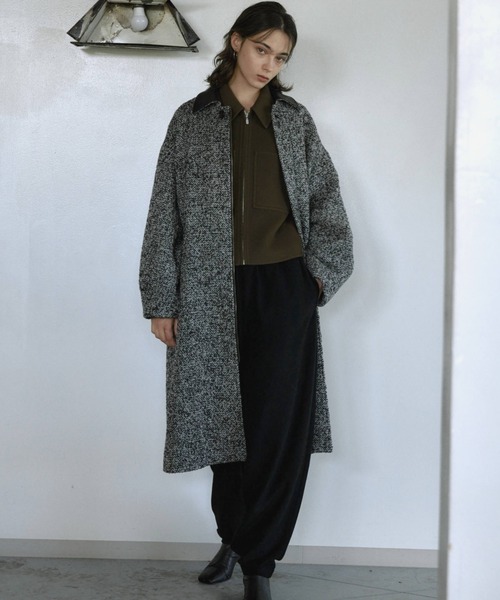 セール】WOOL SHORT ZIP JACKET COAT/ウールショートジップジャケット