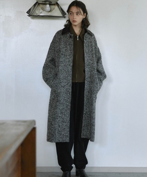 セール】WOOL SHORT ZIP JACKET COAT/ウールショートジップジャケット