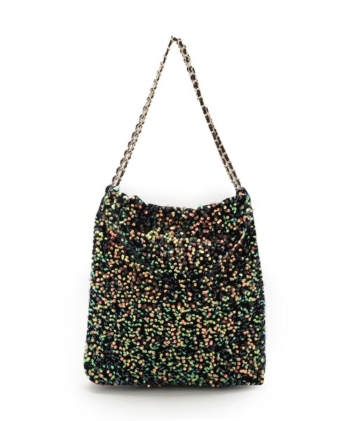 DRESSTERIOR(ドレステリア)の「◆Dhyana.(ディアナドット)スパンコールチェーントート DHBG021(トートバッグ・レディース・ブラック系3・00)」の2枚目の写真