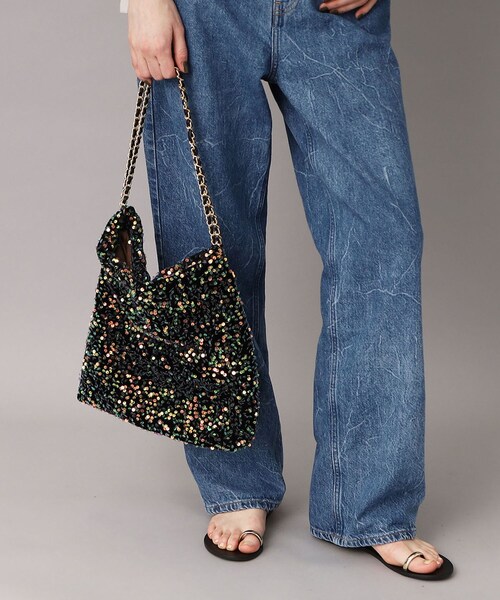 DRESSTERIOR(ドレステリア)の「◆Dhyana.(ディアナドット)スパンコールチェーントート DHBG021(トートバッグ・レディース・ブラック系3・00)」の9枚目の写真