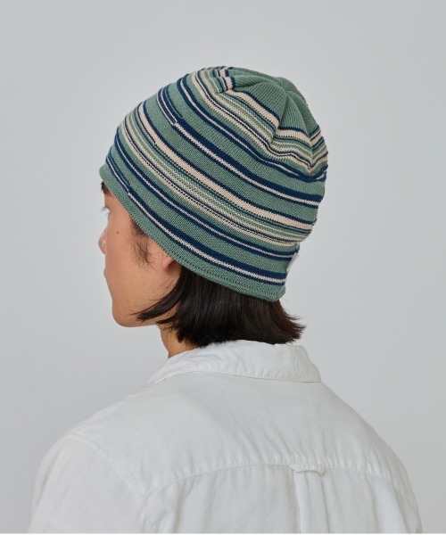 OVERRIDE（オーバーライド）の「OVERRIDE  OGC MULTI STRIPE BEANIE / オーバーライド（ニットキャップ/ビーニー・メンズ・ブラック/グリーン/ベージュ・57~59cm）」の14枚目の写真