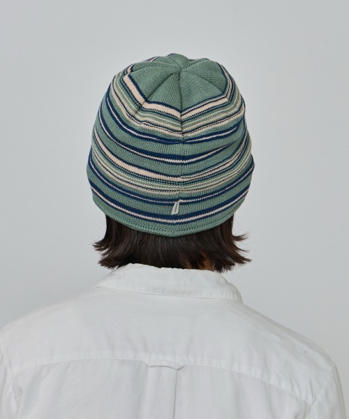 OVERRIDE（オーバーライド）の「OVERRIDE  OGC MULTI STRIPE BEANIE / オーバーライド（ニットキャップ/ビーニー・メンズ・ブラック/グリーン/ベージュ・57~59cm）」の15枚目の写真