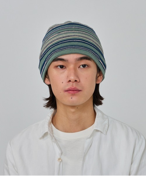 OVERRIDE（オーバーライド）の「OVERRIDE  OGC MULTI STRIPE BEANIE / オーバーライド（ニットキャップ/ビーニー・メンズ・ブラック/グリーン/ベージュ・57~59cm）」の19枚目の写真
