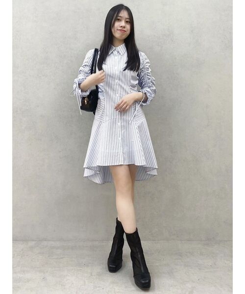 dazzlin（ダズリン）の「ギャザースリーブイレヘムシャツワンピース（ワンピース・レディース・ブルー/グレー/その他1・SMALL/MEDIUM）」の19枚目の写真