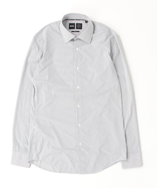 BOSS(ボス)の「スリムフィットシャツ ストライプ パフォーマンスストレッチファブリック(シャツ/ブラウス・メンズ・ネイビー・42/41/40/39/46/44/43/38)」の3枚目の写真