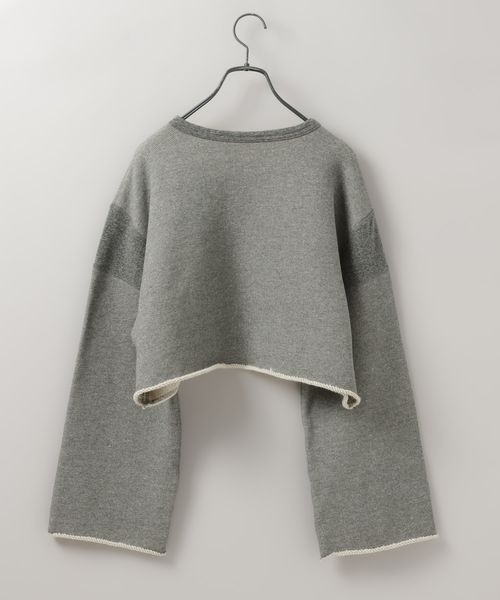 JEANASIS（ジーナシス）の「トンプキンウラケクロップドプルオーバー/326150（スウェット・レディース・アイボリー/グレー・FREE）」の3枚目の写真