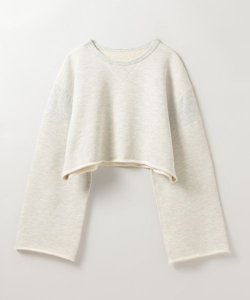 JEANASIS（ジーナシス）の「トンプキンウラケクロップドプルオーバー/326150（スウェット・レディース・アイボリー/グレー・FREE）」の15枚目の写真